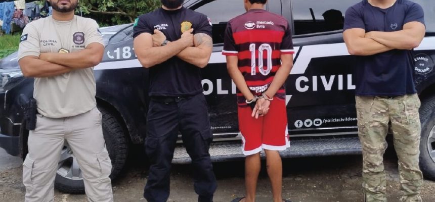 A Polícia Civil do Amazonas (PC-AM), por meio da 52ª Delegacia Interativa de Polícia (DIP) de São Paulo de Olivença (a 985 quilômetros de Manaus), cumpriu, na sexta-feira (1º) mandado de prisão preventiva em desfavor de um homem, 19, por ameaça no contexto de violência doméstica e familiar contra a mãe, de 48 anos, e lesão corporal contra o pai, de 57 anos.  A prisão ocorreu na avenida Balbina Mestrinho, bairro José Carlos Mestrinho, no município.